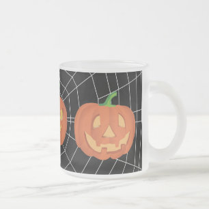 Kürbis zu Halloween 1 Mattglastasse