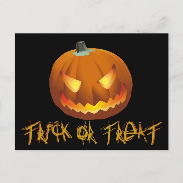 Kürbis zu Halloween 6 Feiertagspostkarte (Vorderseite)