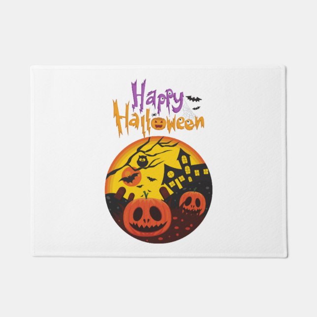 Kürbis zu Halloween Fußmatte (Vorderseite)