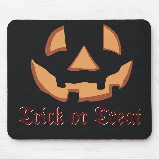 Kürbis zu Halloween in Black Mouse Pad Mousepad (Vorne)