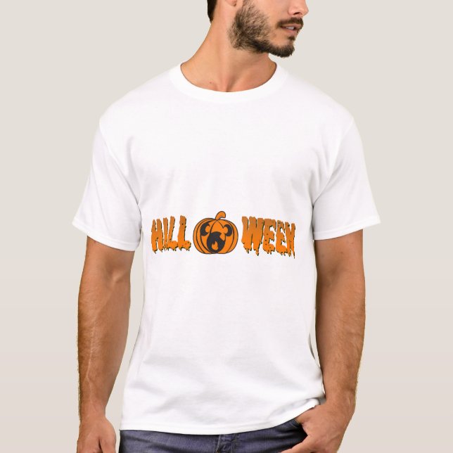 Kürbis zu Halloween                         T-Shirt (Vorderseite)
