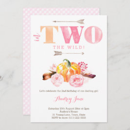 Kürbis zwei wilde Einladung, bohemianischer 2. Geb Einladung