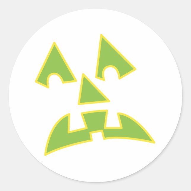 Kürbisaugen Jack-o-Laterne-Gesicht Runder Aufkleber (Vorderseite)