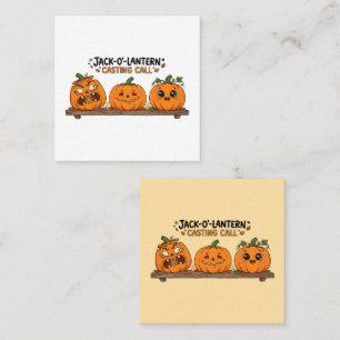 Kürbisauswahl Halloween-Kürbis Quadratische Visitenkarte
