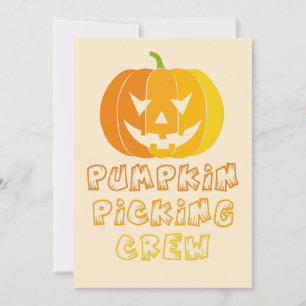 Kürbisauswahl-Team Halloween-Einladungen Einladung