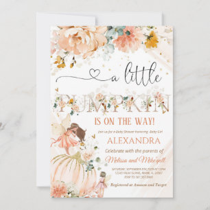 Kürbisbaby-Dusche Ein kleiner Kürbis ist unterwegs Einladung