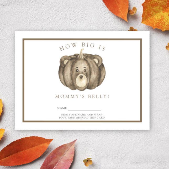 Kürbisbär - Wie groß ist der Bauch der Mama Begleitkarte (Von Creator hochgeladen)