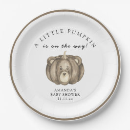 Kürbisbärendusche Pappteller