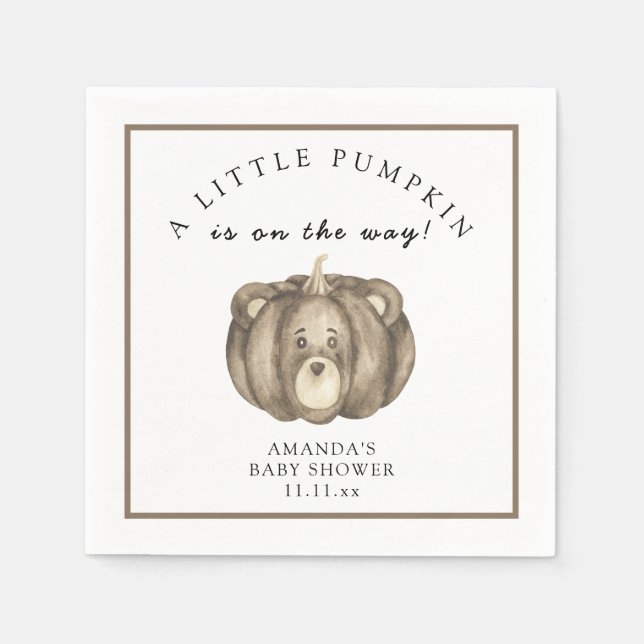 Kürbisbärendusche Serviette (Vorderseite)