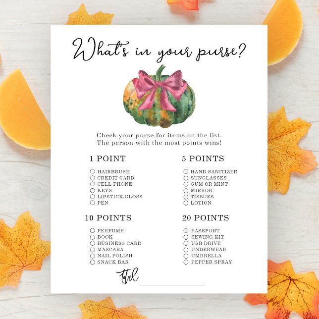 Kürbisbeutel-Babydusche Was in Ihrem Geldbeutel (Von Creator hochgeladen)