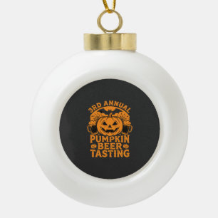 Kürbisbier-Verkostung Halloween-Party-Design Keramik Kugel-Ornament