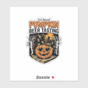 Kürbisbier-Verkostung Vintage-Halloween-Event-Shir Aufkleber