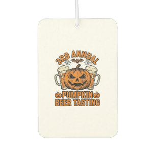 Kürbisbier-Verkostung Vintage-Halloween-Shirt-Desi Autolufterfrischer