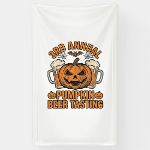 Kürbisbier-Verkostung Vintage-Halloween-Shirt-Desi Banner