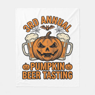 Kürbisbier-Verkostung Vintage-Halloween-Shirt-Desi Fleecedecke