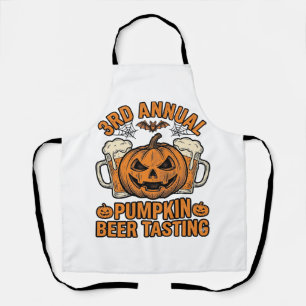 Kürbisbier-Verkostung Vintage-Halloween-Shirt-Desi Schürze