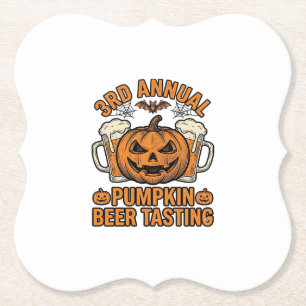 Kürbisbier-Verkostung Vintage-Halloween-Shirt-Desi Untersetzer