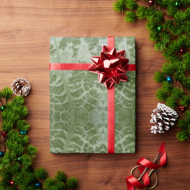 Kürbisblatt Makro Geschenkpapier (Feiertagsgeschenk)