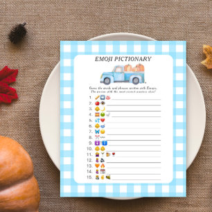 Kürbisblauer LKW Emoji-Picknickspiel