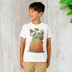 Kürbisblüten und Bienen T-Shirt