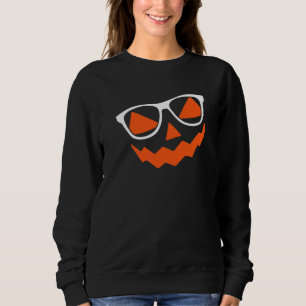 Kürbisbrille Faules Halloween-Kostüm Cool Jack O Sweatshirt