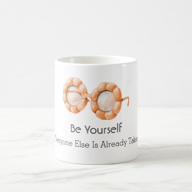 Kürbisbrille Sei du selbst Kaffeetasse (Mittel)