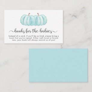 Kürbisbücher für die Dusche von zweibeinigen Baby- Begleitkarte