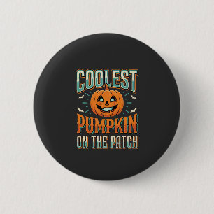 Kürbisdesign auf dem Kürbisfeld Halloween Design_1 Button