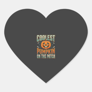 Kürbisdesign auf dem Kürbisfeld Halloween Design_1 Herz-Aufkleber
