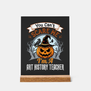 Kürbisdesign für Halloween-Kunstgeschichte-Lehrer Acrylschild