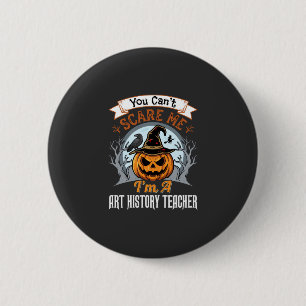 Kürbisdesign für Halloween-Kunstgeschichte-Lehrer Button