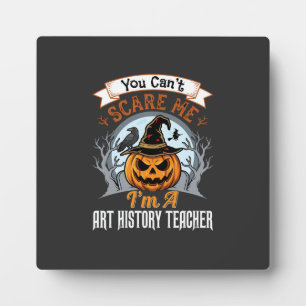 Kürbisdesign für Halloween-Kunstgeschichte-Lehrer Fotoplatte