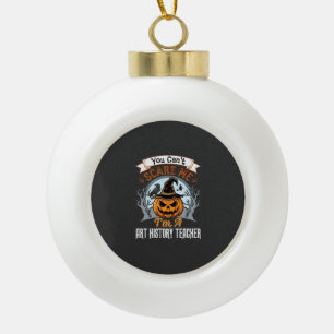 Kürbisdesign für Halloween-Kunstgeschichte-Lehrer Keramik Kugel-Ornament