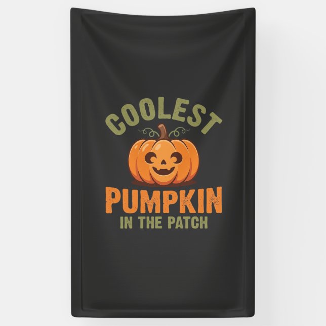 Kürbisdesign Halloween Kürbis im Garten Banner (Vertikal)