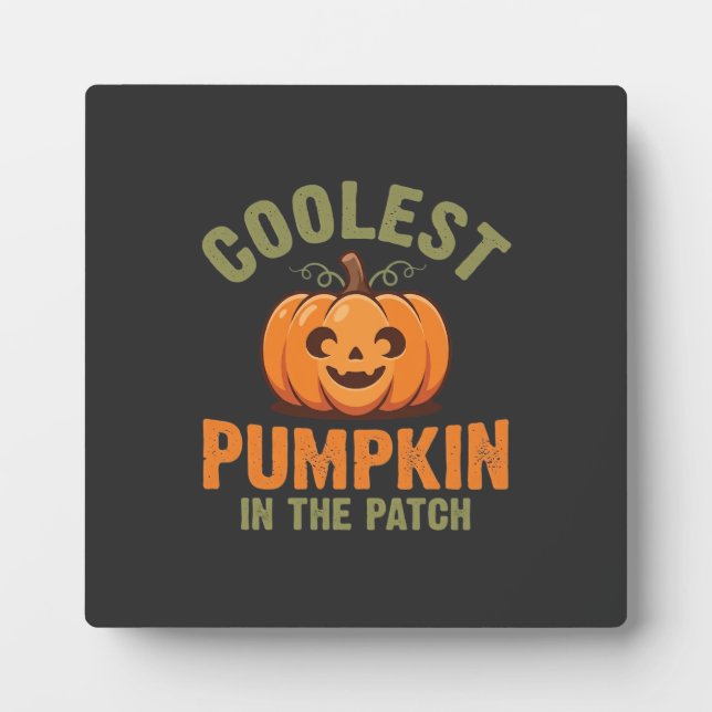 Kürbisdesign Halloween Patch Fotoplatte (Vorderseite)