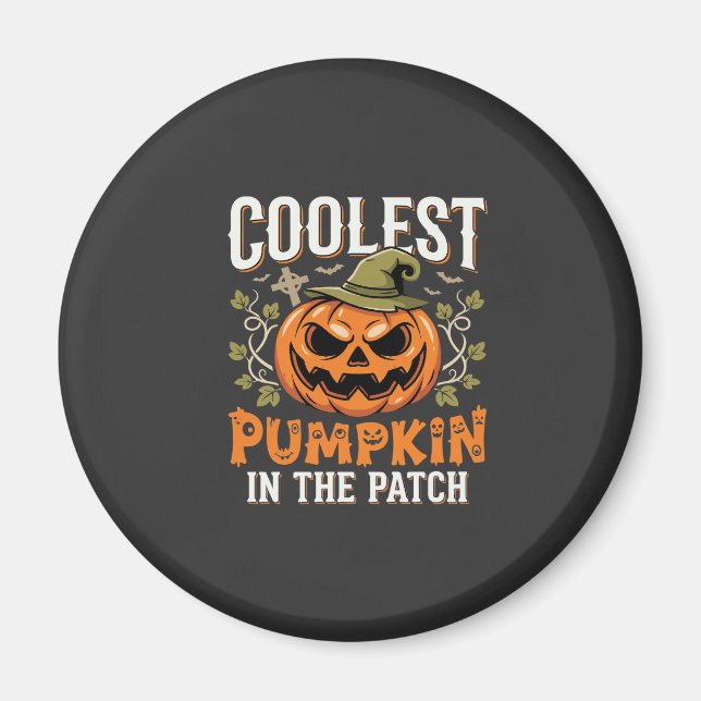 Kürbisdesign Halloween Patch Magnet (Vorne)