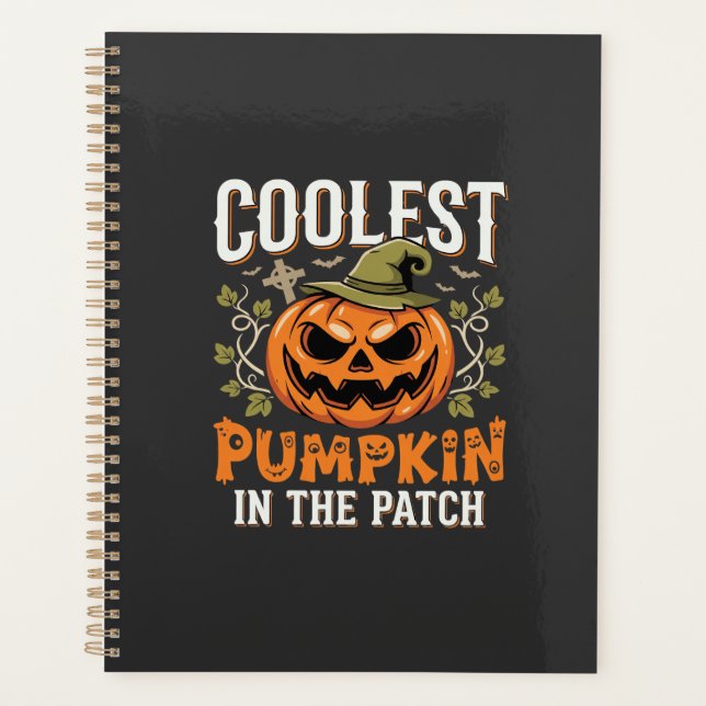 Kürbisdesign Halloween Patch Planer (Vorderseite)