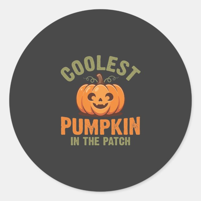 Kürbisdesign Halloween Patch Runder Aufkleber (Vorderseite)