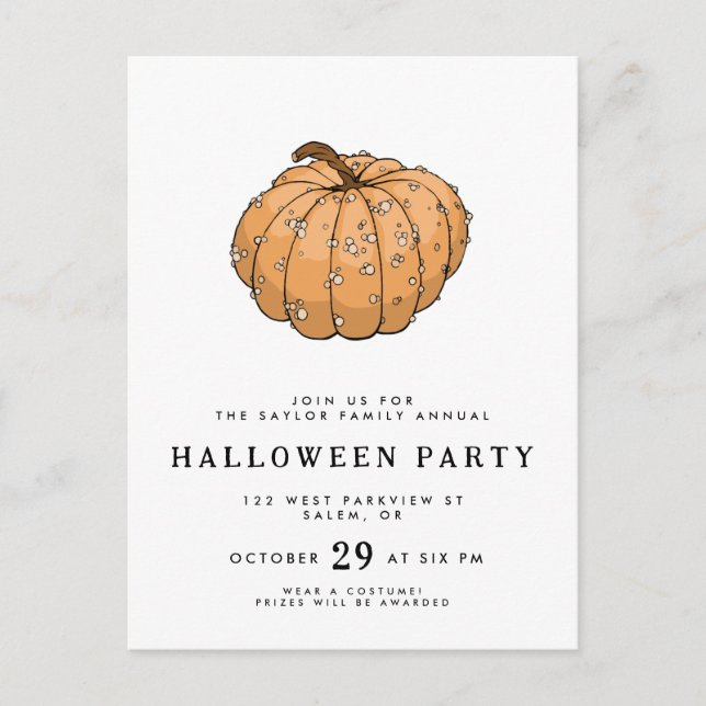 Kürbisdesign Postkarte (Vorderseite)