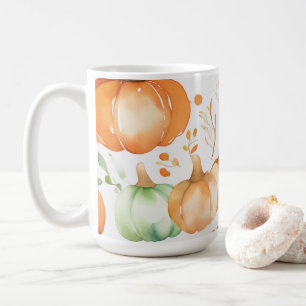 Kürbisdruck Herbst Kaffeetasse