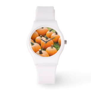 Kürbise für Verkauf am Markt eines Bauern Armbanduhr