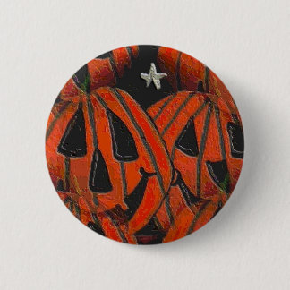 Kürbise, Kürbis-überall - Halloween-Knopf Button