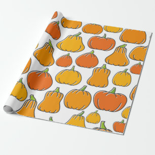 Kürbisernte nahtlos. Saison reif Geschenkpapier