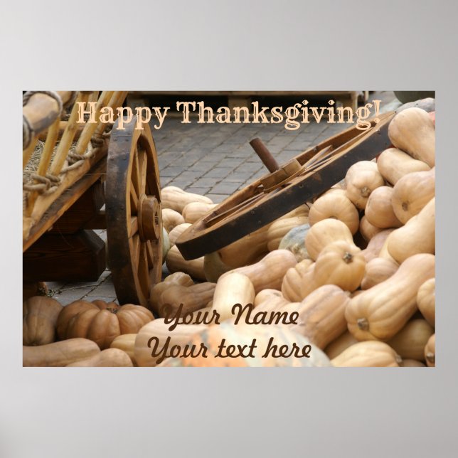 Kürbisernte Poster (Vorne)