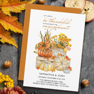 Kürbisernte Thanksgiving Verlobungsfeier Einladung