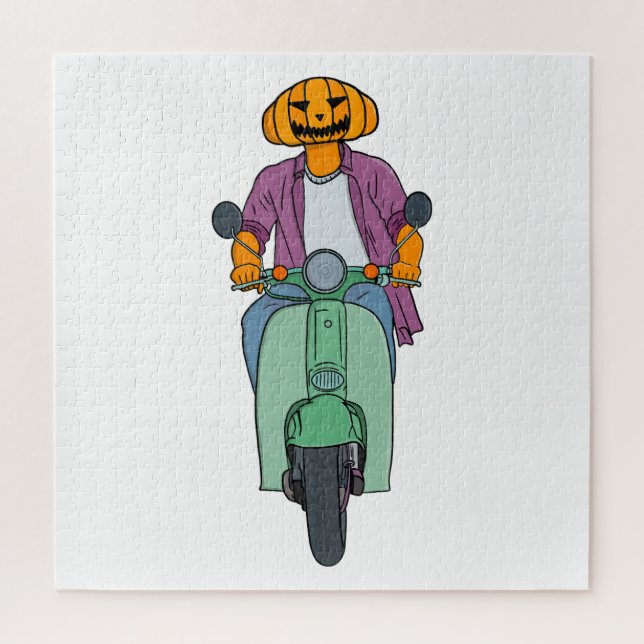 Kürbisfahrer auf Minter Roller Puzzle (Vertikal)