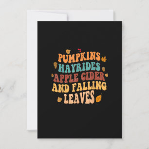 Kürbisfahrten Apfelwein Und Fallende Blätter Th Einladung