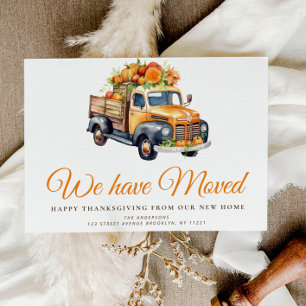 Kürbisfahrzeug-Herbstankündigung Postkarte