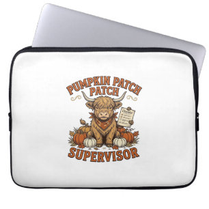 Kürbisfeld Aufseher Highland Kuh Vintage-Shirt Laptopschutzhülle