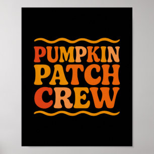 Kürbisfeld-Crew Halloween passende Familie Retro Poster
